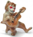 Lion with Guitar Mini Figurine