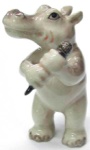 Hippo with Microphone Mini Figurine