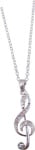 Crystal G Clef Necklace