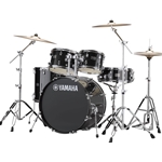 Yamaha Rydeen 5pc 22" Drum Set Black Glitter w/ Cymbals + Hardware