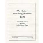 To Helen - Medium Voice and Piano