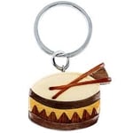 Hand Made Wood Drum Key Chain