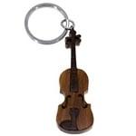 Hand Made Wood Violin Key Chain