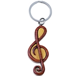 Hand Made Wood Clef Key Chain