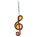 Handmade G Clef Wood Ornament