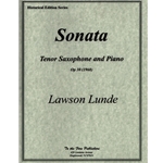 Sonata Op. 30 - Tenor Sax and Piano
