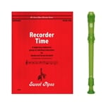Yamaha 3-pc Green Recorder & Recorder Time Book
