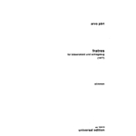 Fratres for Wind Octet and Percussion - Set of Parts