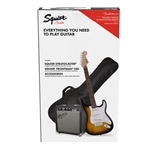 Squier Stratocaster Pack with Amp and Gig Bag - Brown Sunburst