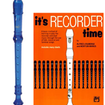 Canto 1-pc Blue Recorder & It's Recorder Time Book