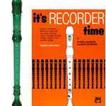Canto 1-pc Green Recorder & It's Recorder Time Book