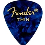 Fender Premium Celluloid Picks, 351 Shape - Thin, Blue Moto, 12-Pack