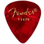 Fender Premium Celluloid Picks, 351 Shape - Thin, Red Moto, 12-pack