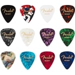 Fender Celluloid Medley Picks, 351 Shape - Heavy, Assorted Colors, 12-Pack