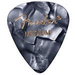 Fender Premium Celluloid Picks, 351 Shape - Medium, Black Moto, 12 Pack