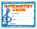 Noteworthy Award Certificates