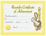 Recorder Certificates