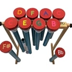Joia Tubes Boobam Style Orff Scale: One Octave C-C with F#, Bb, with Mallets