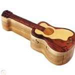 Wooden Guitar Puzzle Box