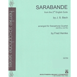 Sarabande from the 2nd English Suite - Saxophone Quartet (SATB/AATB)
