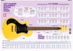 Left-Handed Children's Guitar Wall Chart - Poster