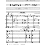 Ballade Et Improvisation - Saxophone Quartet (SATB)