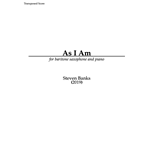 As I Am - Baritone Saxophone and Piano