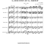 Concerto VII in G Minor: Movements 1 & 3 (BWV 1058) - Solo Soprano Sax & Sax Quintet (AATBB)