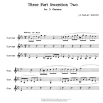 3-Part Invention No. 2 - Clarinet Trio