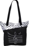 G Clef Rhinestone Bag - Zebra