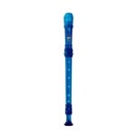 MPI Prism Blue 2-piece Soprano Recorder - Baroque Fingering