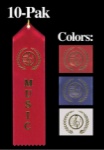 Music Award Ribbon - RED 10 Pak