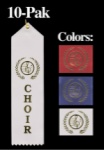 Choir Award Ribbon - BLUE 10 Pak