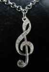 Crystal Treble Clef Charm Bracelet