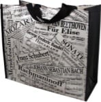 Sheet Music Collage Tote Bag