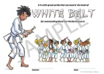 Dojo Award Belt Certificates (White) - Pack of 25