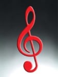 Treble Clef  Wall Hanging Red