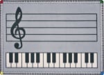 Joy Play Along Carpet 10'9" x 13'2" - Gray with Keys