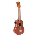 Kala KA-SE Satin Mahogany Series Soprano Ukulele with EQ