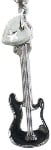 Charm/Zipper Pull - Black Electric Guitar