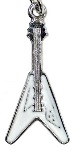 Charm/Zipper Pull - Flying V Guitar