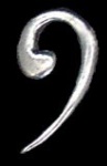 Pewter Bass Clef Pin