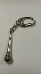 Pewter Microphone Keyring