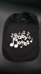 Black Music Notes Bib