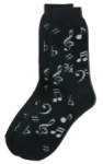 Ladies Silver Note Socks