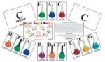 Set of 36 Color Coded Cards for Chromatic Handbells