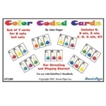 Set of 7 Color Coded Cards for 8-Note Handbells