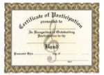 Participation Certificates - Band