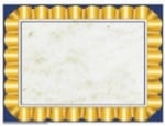 Blank Certificates with Gold Border