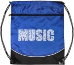 Blue Drawstring Music Bag